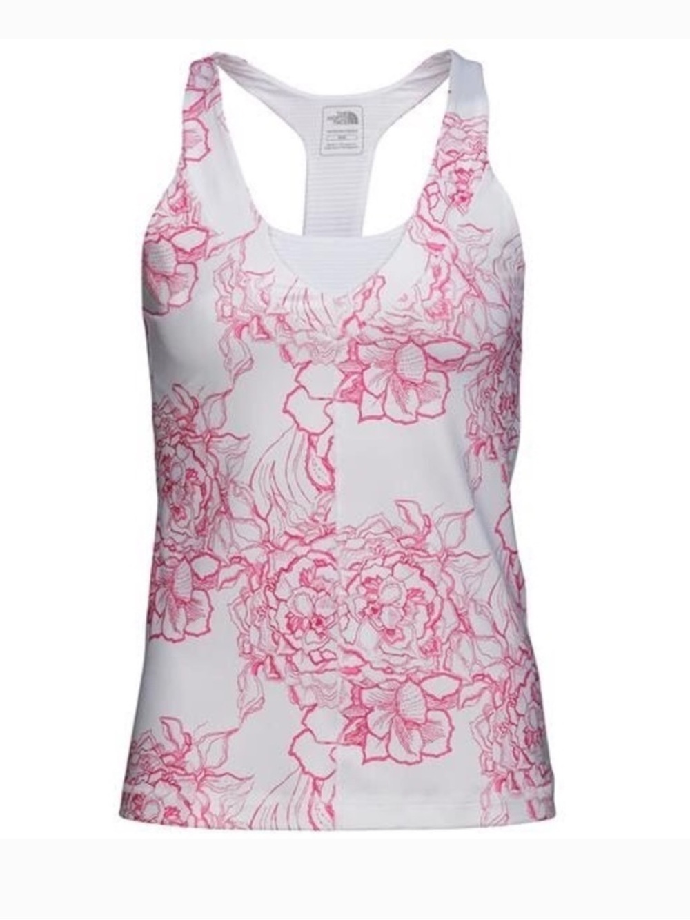 The North Face VaporWick Racerback Workout Tank Top Pink Floral Medium